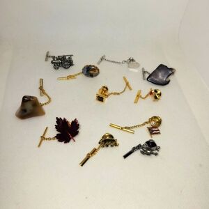 Vintage Lot Of 11 Tie Tack Pins